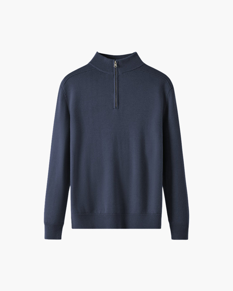 Merino Wool Zip Up - Marine